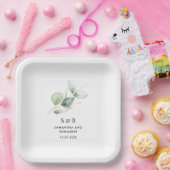 Eukalyptus botanische Hochzeitsempfang Pappteller (Party)