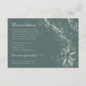 Eukalyptus Botanische Hochzeitsreise Begleitkarte (Vorderseite)