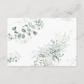Eukalyptus Botanische Hochzeitsreise Begleitkarte (Rückseite)