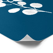 Eukalyptus Botanische Pflanze Aquarellmalerei Poster (Ecke)