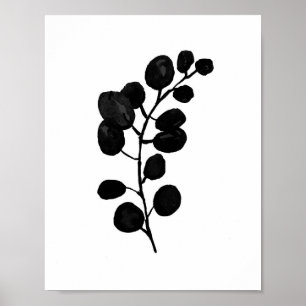 Eukalyptus Botanische Pflanze Aquarellmalerei Poster