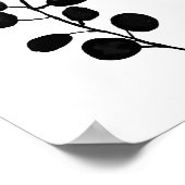 Eukalyptus Botanische Pflanze Aquarellmalerei Poster (Ecke)