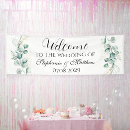 Eukalyptus Botanische Rustikale Hochzeit Banner