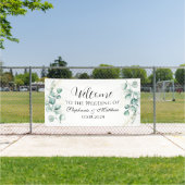 Eukalyptus Botanische Rustikale Hochzeit Banner (Insitu)