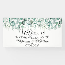 Eukalyptus Botanische Rustikale Hochzeit Banner