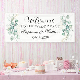 Eukalyptus Botanische Rustikale Hochzeit Banner