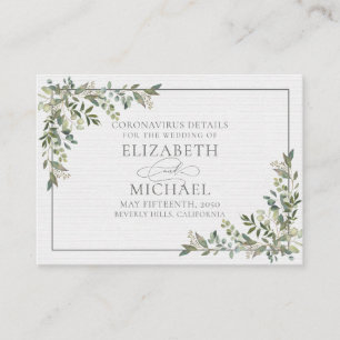 Eukalyptus Botanische Sage Green Coronavirus Detai Begleitkarte
