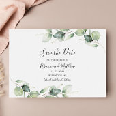 Eukalyptus Botanische Schrift Minimalistisch Save The Date