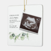 Eukalyptus botanische Schwangerschaft Announc Keramikornament (Links)