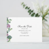 Eukalyptus Botanische SkriptWedding Save the Date (Stehend Vorderseite)