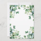 Eukalyptus Botanische Vegetation 2. Geburtstag Einladung (Rückseite)