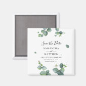 Eukalyptus Botanische Vegetation Save the Date Magnet (Vorderseite/Rückseite)
