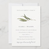 Eukalyptus Botanische Verlobung Einladung (Vorderseite)