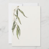 Eukalyptus Botanische Verlobung Einladung (Rückseite)