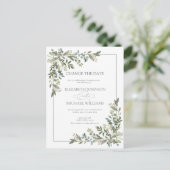 Eukalyptus botanische Zahnfleischblüte Feiertagspostkarte (Stehend Vorderseite)