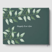 Eukalyptus botanischer Aquarell, Aquamariner grüne Gästebuch (Rückseite)