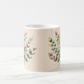 Eukalyptus botanischer Aquarellcreme Kaffeetasse (Mittel)