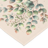 Eukalyptus botanischer Aquarellcreme Kurzer Tischläufer (Ecke)