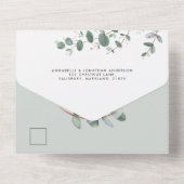 Eukalyptus botanischer Einladung + uAwg (Rückseite)