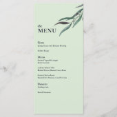 Eukalyptus-Botanischer-Garten-Hochzeitsdinner Menükarte (Vorderseite)