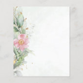 Eukalyptus botanischer Goldgrün Save the Date (Rückseite)