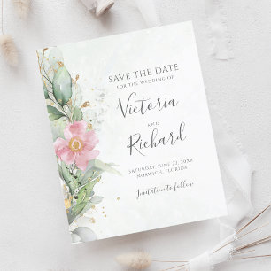 Eukalyptus botanischer Goldgrün Save the Date