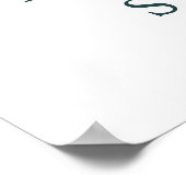 Eukalyptus Botanischer Grüner Brief Baby Duschzeic Poster (Ecke)