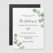 Eukalyptus botanischer Hochzeitsmagnet Magnetkarte (Vorne/Hinten)