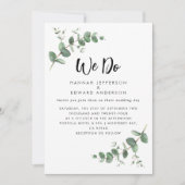 Eukalyptus botanischer Hochzeitstil Einladung (Vorderseite)