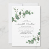 Eukalyptus botanischer Hochzeitstil Einladung (Vorderseite)