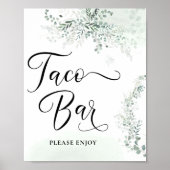 Eukalyptus Botanischer Käfig Grüner Taco Bar Poster (Vorne)