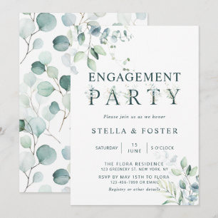 Eukalyptus Botanischer Letter-Engagement Einladung