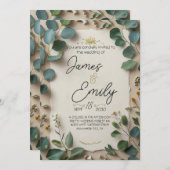 Eukalyptus Botanischer Rahmen Einladung (Vorne/Hinten)