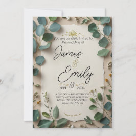 Eukalyptus Botanischer Rahmen Einladung