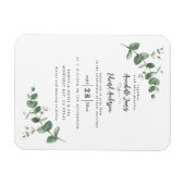 Eukalyptus botanischer Schriftzeichen für Hochzeit Magnet (Horizontal)
