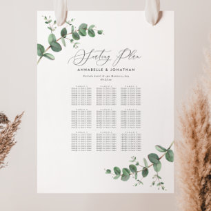 Eukalyptus-Botanischer Sitzplan Poster