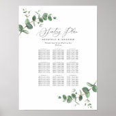 Eukalyptus-Botanischer Sitzplan Poster (Vorne)