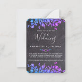 Eukalyptus Botanischer Slate QR Code Hochzeit Mitteilungskarte (Vorderseite)