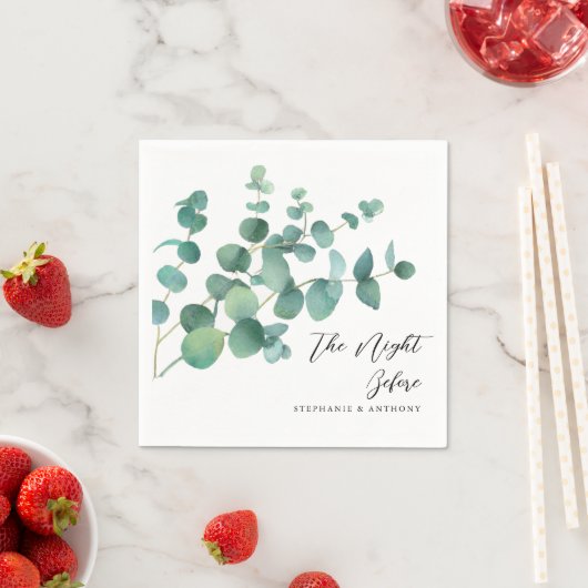 Eukalyptus botanischer Wasserfarben Serviette (Beispiel)