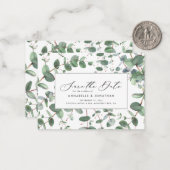 Eukalyptus botanisches Blattwerk modern Mitteilungskarte (Vorderseite/Rückseite Beispiel)