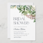 Eukalyptus botanisches Brautparty Einladung (Vorderseite)