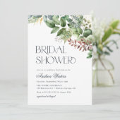 Eukalyptus botanisches Brautparty Einladung (Stehend Vorderseite)