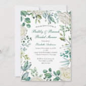 Eukalyptus botanisches Brautparty Einladung (Vorderseite)