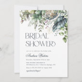 Eukalyptus botanisches Brautparty Einladung (Vorderseite)