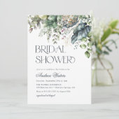 Eukalyptus botanisches Brautparty Einladung (Stehend Vorderseite)