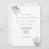 Eukalyptus Botanisches Elegantes formales Hochzeit Einladung (Vorderseite)