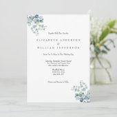 Eukalyptus Botanisches Elegantes formales Hochzeit Einladung (Stehend Vorderseite)
