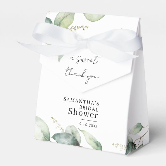 Eukalyptus Botanisches Foliage-Brautparty Geschenkschachtel (Vorderseite)