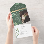 Eukalyptus Botanisches Foto Hochzeit All In One Einladung (Abreißen)