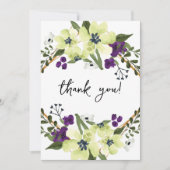 Eukalyptus botanisches Foto Hochzeit Dankeskarte (Vorderseite)